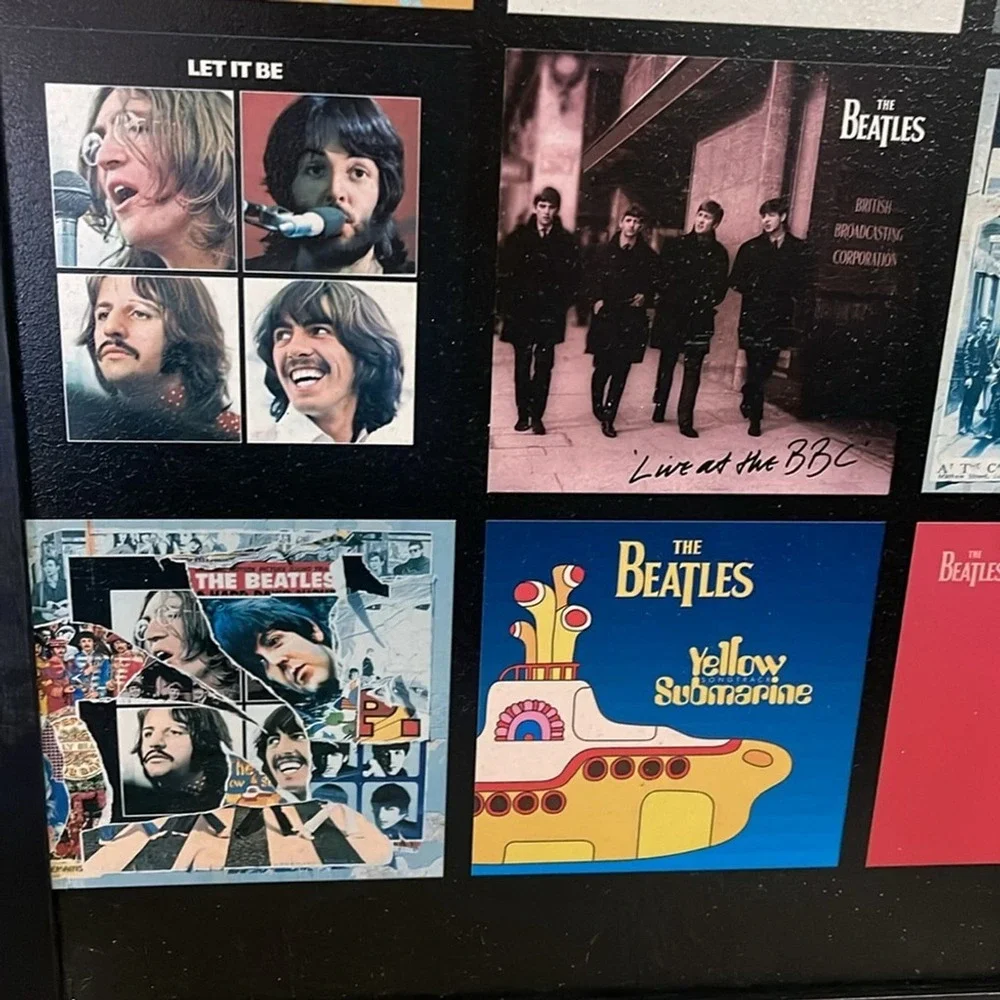 The Beatles Album Cover Collage‎ Framed Art 34x24 Glazed Wall Decor Black Frame